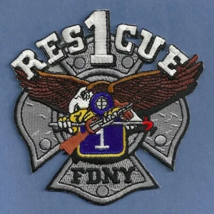 FDNY FIRE DEPARTMENT NEW YORK RESCUE COMPANY 1 PATCH MIDTOWN MANHATTAN - Picture 1 of 1