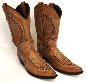 Laredo Laramie Buck stitched Embroidered Styled Leather Boot: Men's size 9.5 D - Picture 1 of 17