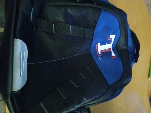 SEALED Texas Rangers Backpack Blue black new Baseball School Work gym bag MLB Cover