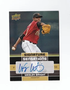 Upper Deck Signature Sensations 2010 #WW Wesley Wright automático Houston Astros - Imagen 1 de 2