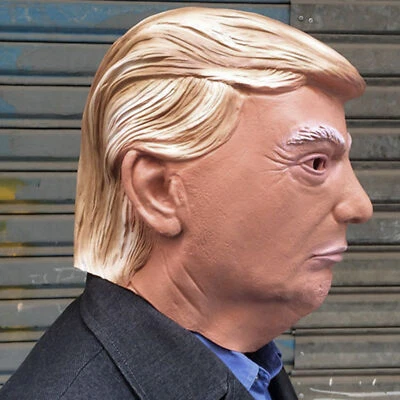 Donald Trump Masque Costume Cosplay Fête Halloween Célébrité Latex Masque - Immagine 1 di 4