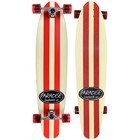 Paradise Longboard Complete 9" x 44" Red Pinstripe Kicktail Shape