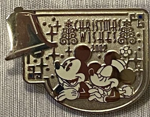 Disney Pin Tokyo Resort Ambassador Silber Weihnachtswünsche 2002 Mickey Minnie - Bild 1 von 2