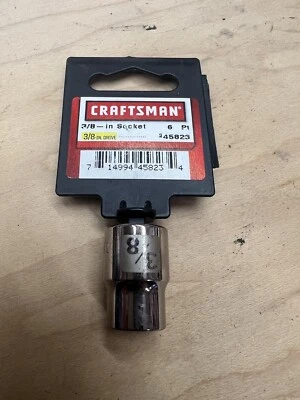 NOS CRAFTSMAN USA - 45823 - 3/8” - 3/8" DRIVE - 6 POINT EASY READ SOCKET - Image 1 of 2