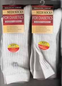 Calze Medi Unisex Terapeutiche Comfort per Diabetici Set di due paia. - Foto 1 di 1