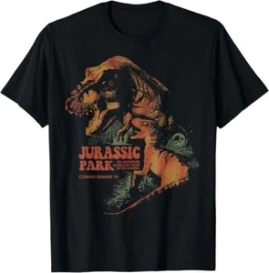 Jurassic Park T-Rex Raptor Vintage Colors Graphic T-Shirt T-Shirt - Picture 1 of 4