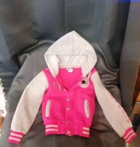Converse Allstar Kinder College Jacke mit Kapuze rosa/grau Gr. 116,, Original,, - Bild 1 von 8
