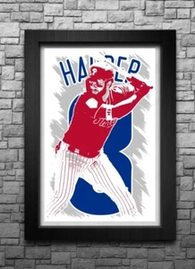 BRYCE HARPER art print/poster PHILADELPHIA PHILLIES FREE S&H! JERSEY B2G2 - Picture 1 of 6