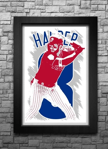 BRYCE HARPER art print/poster PHILADELPHIA PHILLIES FREE S&H! JERSEY Cover
