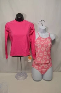 NWT Quince Recycled Three Piece Pink Daisy Swimsuit Mix & Match Set Size 12 - Picture 1 of 8