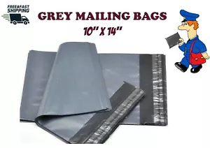 100 GREY MAILING POLY POSTAL POST PARCEL PACKAGING BAGS 10 x 14 - 10" x 14" - Picture 1 of 1
