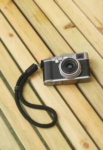 All black 10mm rope camera wristband strap - Picture 1 of 11