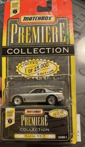 Matchbox Premiere Collection Series 1 Silver Mazda RX-7 Glue Release On Top - Picture 1 of 2