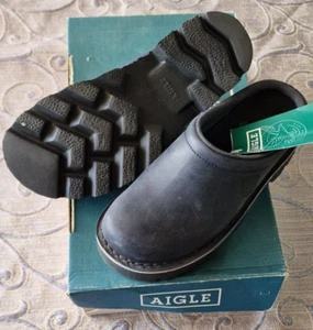 Aigle Calife Clogs Clog Klotschen Pantolette Blau Grippsohle 35 UVP 74,95  € neu - Bild 1 von 24