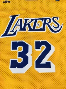 Los Angeles Lakers MAGIC JOHNSON Hardwood Clasics jersey adidas Men XL gold NWT - Picture 1 of 10