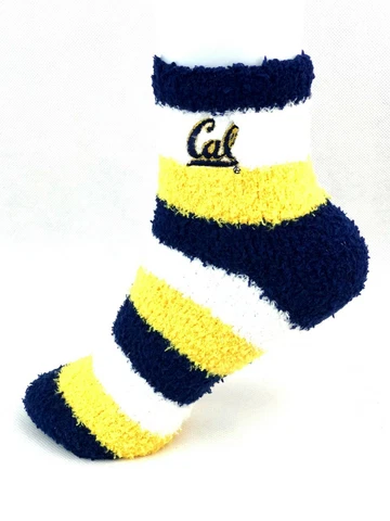 California Golden Bears Rainbow Stripe Fuzzy Socks Cover