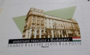 TIMBRE STAMP AMBASSADE FRANCE HONGRIE 2024 ARCHITECTURE AUTOADHESIF neuf** - Photo 1/1