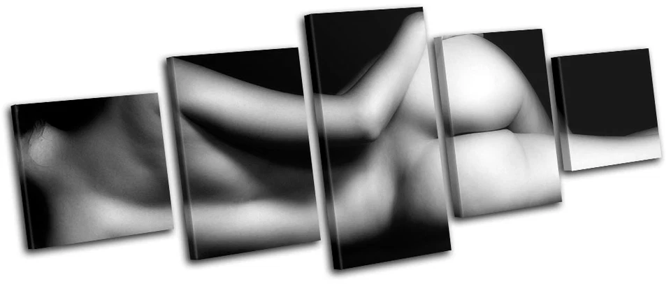 Nude Lady NUDES Erotic MULTI CANVAS WALL ART Picture Print VA - Image 1 of 1