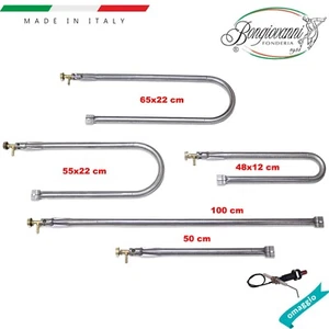 Bruciatore a gas Gpl Metano cm 48-55-65 per barbecue pietra ollare piastra ghisa - Foto 1 di 13