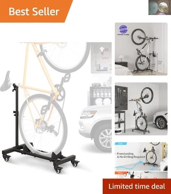 Portabicicletas Independiente Duradero con Ruedas Bloqueables para Organizar Apartamentos Foto 1 de 4