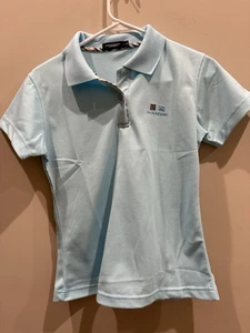Burberry London Girls Polo Shirt Turquoise Cotton Short Sleeve Size M - Picture 1 of 8