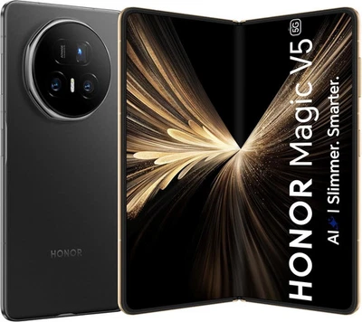 HONOR Magic V5 5G AI Foldable Smartphone 16GB 512GB Unlocked Dual-SIM - Black - Image 1 of 4