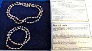 Collection of Anne Carroll Marshall black pearl jewellery boxed with details (3) - Picture 1 of 15