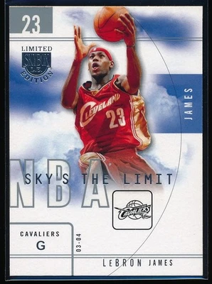 2003-04 SkyBox L.E. Limited Edition LeBron James #16 Sky's The Limit Rookie Card - Image 1 of 2