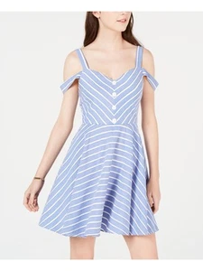 CITY STUDIO Womens Sleeveless V Neck Above The Knee Fit + Flare Dress - Picture 1 of 11
