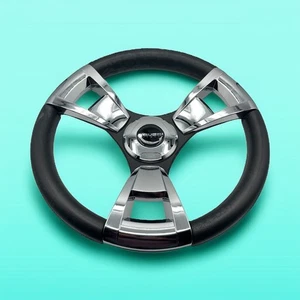 Volante modelo M13C negro y cromado para carros de golf EZ GO - Imagen 1 de 24