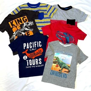 Bundle of 6 boys short-sleeved shirts Size 5 - Picture 1 of 14