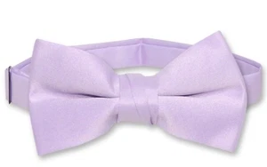 Vesuvio Napoli Boys BOWTIE Solid LAVENDER PURPLE Color Youth Bow Tie - Picture 1 of 1