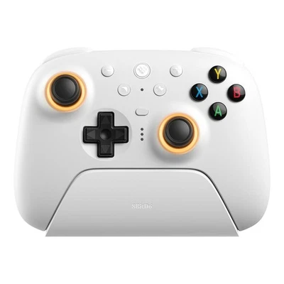 8BitDo Ultimate 2 Bluetooth Controller with Hall Effects + Charging Dock - White - Image 1 of 4