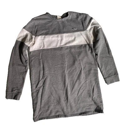Vans Sweatshirt Gray White Stripe color block Women’s XL  Long Tunic Dress - Image 1 of 4