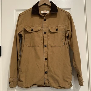 Chaqueta con botones de algodón orgánico Deso Supply Co para hombre pana ropa de trabajo utilitaria - Imagen 1 de 8