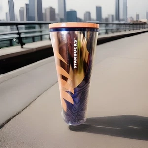 Starbucks 2020 melocotón y hoja de palma púrpura 24 oz taza fría ¡sin pajita! - Imagen 1 de 9
