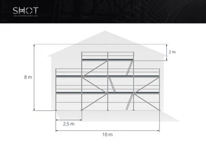 Ponteggio a timpano in alluminio NUOVO 70 m² Alu-scaff 74 incl. Spedizione gratuita - Foto 1 di 13