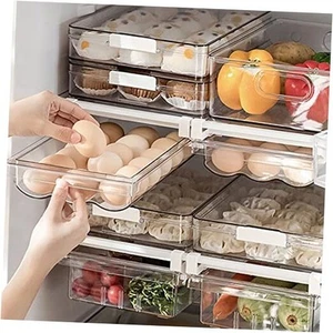 Refrigerator Organizer Bins - Large Capacity Egg Holder Tray for Refrigerator, - Picture 1 of 6