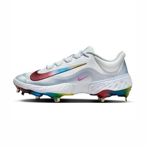 Botines de béisbol bajos para hombre Nike Alpha Huarache Elite 4 arco iris FD2745-106 talla 9 - Imagen 1 de 7