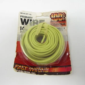 Alambre primario de cobre calibre 14 Calterm 20 pies AMARILLO nuevo stock antiguo 100 % cobre - Imagen 1 de 8