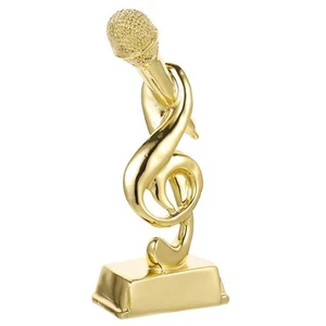 Music Trophy Singing Competitions Trophy Microphone Award Statue Decor for Ka... - Picture 1 of 9