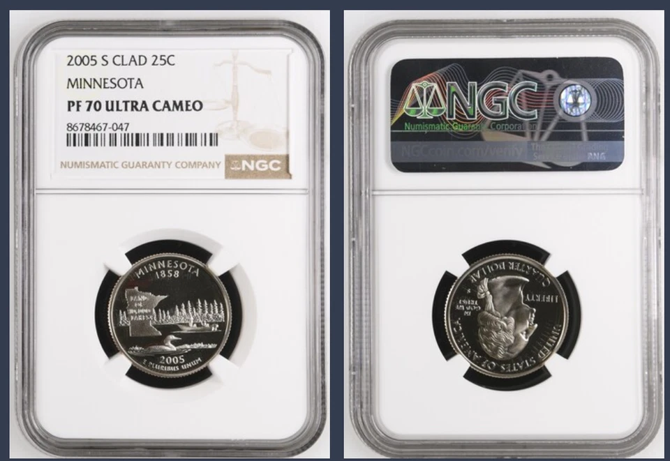 2005-S Proof State Quarter, Minnesota,  PF70 Ultra Cameo NGC *FRESH SLABS* - Image 1 of 1