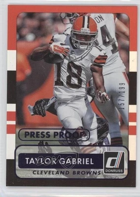 2015 Panini Donruss Press Proof Purple /199 Taylor Gabriel #102 - Image 1 of 2