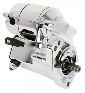 Chrome 1.8Kw Starter Motor - 89-93 Harley Evolution Dyna Softail 31553-90 17037 - Picture 1 of 1