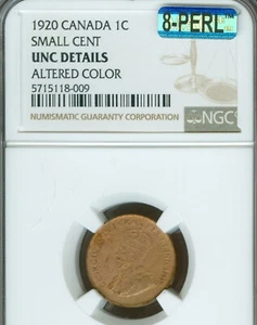 1920 CANADA CENT NGC MS63 64 ALTERED COLOR RARE MAC 8PERL 1ST STRIKE . - Picture 1 of 2