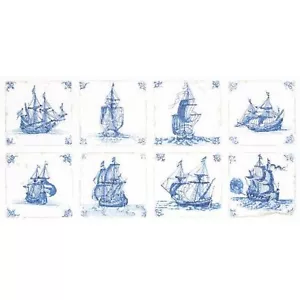 Kit Punto De Cruz Thea Gouverneur Azulejos Holandeses Azules De Delft 482 - Imagen 1 de 9