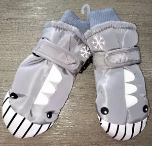 toddler boys NEW NWT SHARK GLOVES MITTENS size 3/4T furry lined SO WARM! CUTE!! - Picture 1 of 2