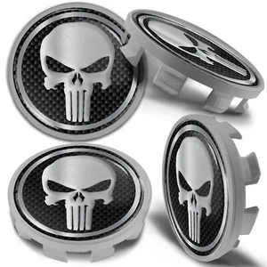 4x 68mm - 65mm Alufelgennabe Nabenkappen kompatibel mit BMW Skull - Bild 1 von 5