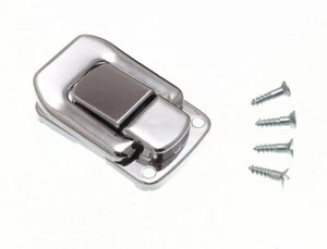 New 100 X Case Catch Latch CP Chrome Plated + Screws 48mm X 33mm - Onestopdiy - - Picture 1 of 1