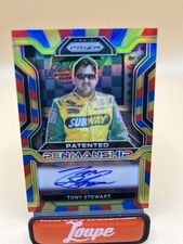 Tony Stewart 2022 Panini Prizm Patented Penmanship Rainbow Auto #’d/24 “Smoke”
